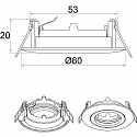 Rutec downlight MR11 swivelling, powder coated, black