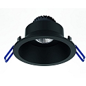 recessed luminaire TOM ROUND (EMPTY CASE FOR LED MODULE �5CM) round, swivelling, without socket IP20, black matt dimmable