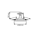 downlight MR16 round, rigid IP20, white matt