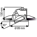 Rutec recessed luminaire MR16 swivelling IP20, mat, white