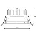 Rutec Projekt recessed spotlight NINQITA COB 15W/400MA 840 round, rigid, current constant IP40, white