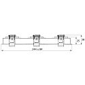 Rutec Projekt recessed luminaire CORU-50K 3 flames, square, cardanic swivelling IP20, white dimmable