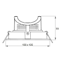 recessed luminaire RINCA COB round, swivelling, rotatable, current constant IP20