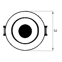 Rutec Projekt recessed spotlight MENTE COB LIGHTPOINT 350MA round, swivelling, current constant IP20, white matt
