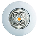 ceiling recessed luminaire CALINA COB round, rigid IP54, transparent, white, lacquered