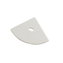 end cap EP30/30 round, built-in version, with feed-in option, aluminium