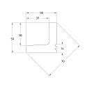 Rutec Projekt foam carrier PU VOUTE 5X5 / 2M square, white