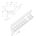 Rutec Projekt foam carrier PU VOUTE 10.3X10.3 / 2M round, flexible, white
