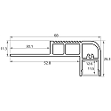 Rutec Projekt staircase profile SP68/26 - 2M, anodised aluminium