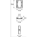 Rutec Projekt direct connector VARDAFLEX / GAPLESS / SINGLE COLOUR 10MM 1-fold