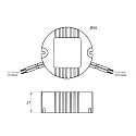 Rutec Projekt LED driver 700MA / 6-12W round, with open cable, current constant, dimmable, blue