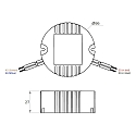 Rutec Projekt LED driver 350MA / 8-12W round, with open cable, current constant, dimmable, blue