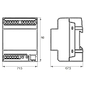 Rutec Projekt dimmer KNX ACTOR / SERIES INSTALLATION voltage constant, 4 channel, KNX controllable, blue