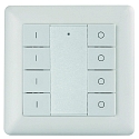 radio wall switch 4 ZONE RF SINGLE COLOUR 4 channel, with output for radio control signal (RF), white