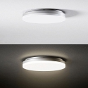SIGOR LED Ceiling luminaire CIRCEL, �27cm / height 4.3cm, with motion detector, IP20, 18W 3000K 1100lm, silver