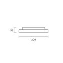 SIGOR surface luminaire SHINE 22 IP20, white dimmable