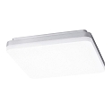LED Ceiling luminaire SQUARE, 26 x 26 x 4.3cm, IP20, 29W 4000K 1950lm, white matt / silver