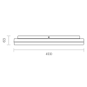 SIGOR LED Ceiling luminaire SQUARE, 40 x 40 x 6.3cm, IP20, 38W 4000K 2800lm, white matt / silver