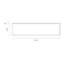 LED Panel FLED, 1200x300mm, 36W, IP20, 120�, 3200lm, Ra80, UGR<19, white, 3000K