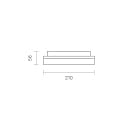 SIGOR surface luminaire SQUARE 22 IP54, silver 