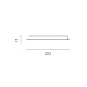 SIGOR surface luminaire SQUARE 27 with sensor IP54, silver 