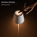 battery floor lamp NUINDIE round IP54, graphite grey dimmable