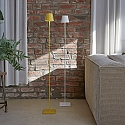 battery floor lamp NUINDIE round IP54, graphite grey dimmable