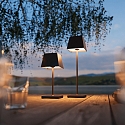 SIGOR battery table lamp NUINDIE square, CCT Switch IP54, night black dimmable