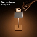 SIGOR battery table lamp NUINDIE square, CCT Switch IP54, night black dimmable