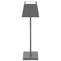 battery table lamp NUINDIE square, CCT Switch, dimmable IP54, graphite grey dimmable