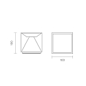 SIGOR battery table lamp NUTALIS 10X10CM cube shape, CCT Switch, with touch dimmer, with charger IP54, dune beige dimmable