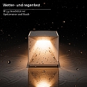 SIGOR battery table lamp NUTALIS 10X10CM cube shape, CCT Switch, with touch dimmer, with charger IP54, night black dimmable