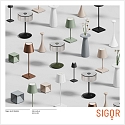 SIGOR battery table lamp NUTALIS 10X10CM cube shape, CCT Switch, with touch dimmer, with charger IP54, night black dimmable