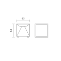 SIGOR battery table lamp NUTALIS MINI 8X8CM cube shape, CCT Switch, with touch dimmer, with charger, with wall mount IP54