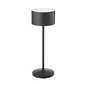 battery table lamp VELUNA IP44, night black dimmable