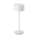 battery table lamp VELUNA IP44, snow white dimmable