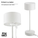 SIGOR battery table lamp VELUNA up / down, CCT Switch, set of 1, with touch dimmer IP44, snow white dimmable