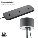SIGOR battery table lamp VELUNA up / down, CCT Switch, set of 3, with touch dimmer IP44, night black dimmable