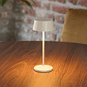SIGOR battery table lamp FACETTA down, CCT Switch, set of 1, with touch dimmer IP44, dune beige dimmable
