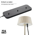 SIGOR battery table lamp FACETTA down, CCT Switch, set of 3, with touch dimmer IP44, dune beige dimmable