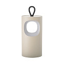 battery table lamp LUNARI with USB connection, CCT Switch, with handle, with touch dimmer IP44, mat, dune beige dimmable