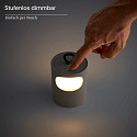 SIGOR battery table lamp LUNARI with USB connection, CCT Switch, with handle, with touch dimmer IP44, mat, dune beige dimmable
