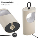 SIGOR battery table lamp LUNARI with USB connection, CCT Switch, with handle, with touch dimmer IP44, mat, dune beige dimmable
