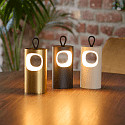 SIGOR battery table lamp LUNARI with USB connection, CCT Switch, with handle, with touch dimmer IP44, mat, dune beige dimmable