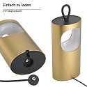 SIGOR battery table lamp LUNARI with USB connection, CCT Switch, with handle, with touch dimmer IP44, gold, mat dimmable