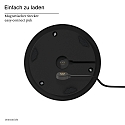battery table lamp NUMOTION CCT Switch, with touch dimmer IP54, powder coated, night black dimmable