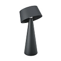 SIGOR battery table lamp SOLINO IP44, graphite grey dimmable