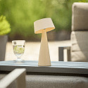 SIGOR solar table lamp SOLINO tiltable, with accumulator, with USB charging function, magnetic mounting IP44, mat, dune beige dimmable