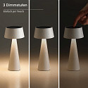 SIGOR solar table lamp SOLINO tiltable, with accumulator, with USB charging function, magnetic mounting IP44, mat, dune beige dimmable