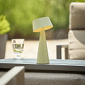SIGOR battery table lamp SOLINO IP44, sage green dimmable